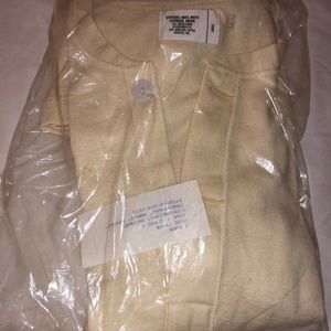 Vintage Army Military Issued Mans Undershirt Henley Wool Cotton Blend